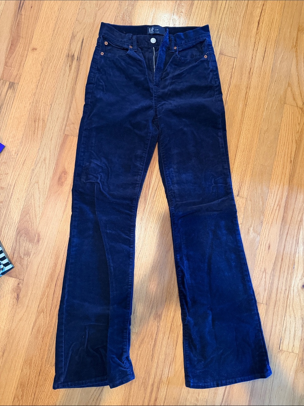 GAP Dark Blue Corduroy Wide-Leg Jeans